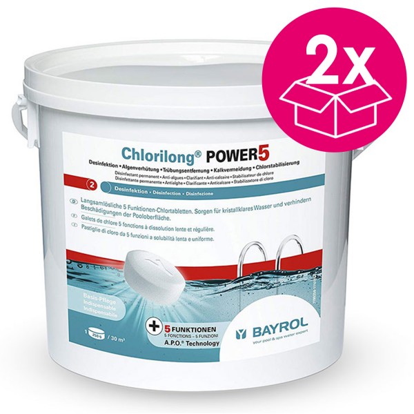 2er SET, Bayrol Chlorilong POWER5 Tabletten 5 kg