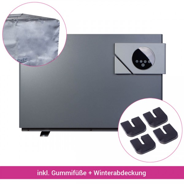 Full Inverter Wärmepumpe Apoolco SILENT HEAT, 11 kW, bis 55m³, ASPT-110
