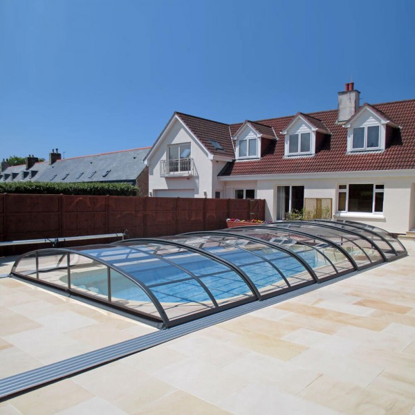 Poolüberdachung 762x375cm Azure Flat Compact