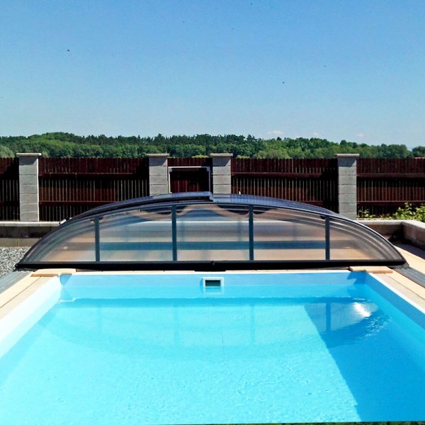 Poolüberdachung 762x375cm Azure Flat Compact