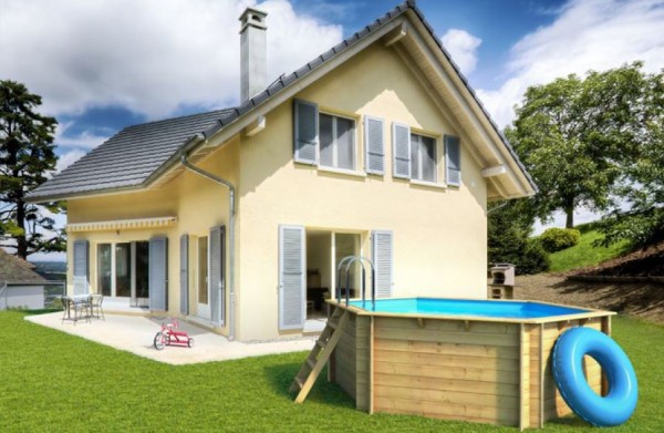 Holzpool Tropic Octo 530, Ø470 x 133 cm, Komplettset