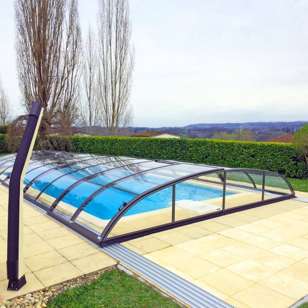 Poolüberdachung 762x375cm Azure Flat Compact