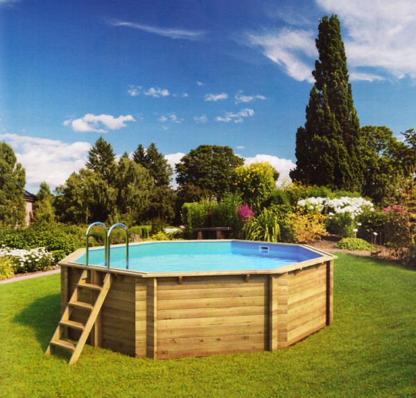 Holzpool Tropic Octo 530, Ø470 x 133 cm, Komplettset