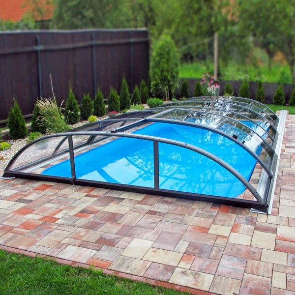 Poolüberdachung 762x375cm Azure Flat Compact