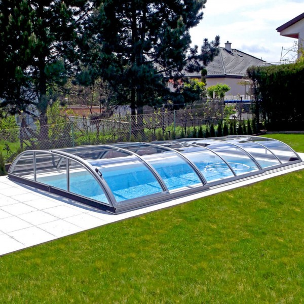 Poolüberdachung 762x375cm Azure Flat Compact
