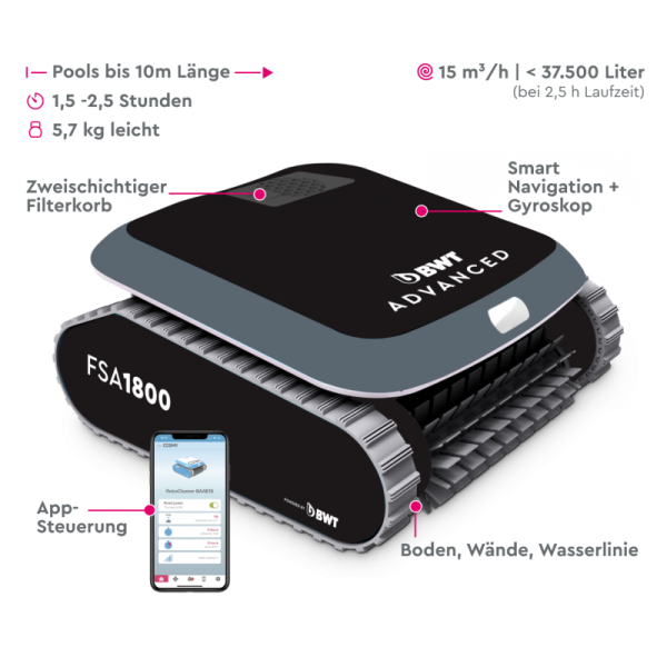 BWT Poolroboter FSA1800 Advanced