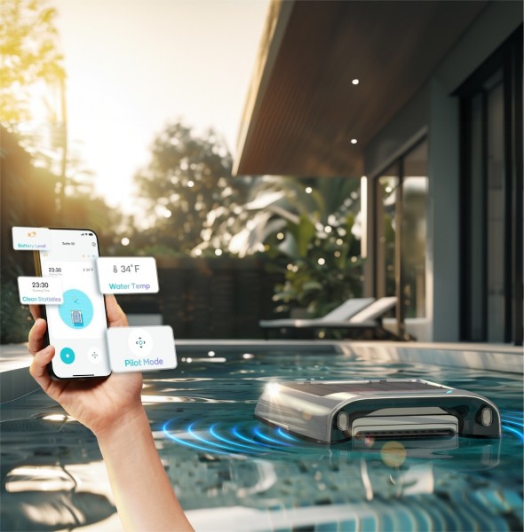 Akku-Poolroboter AIPER Surfer S2 Kabelloser Roboter-Poolskimmer